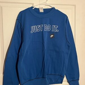 Nike Blue 'Just Do It' Men's Sweater